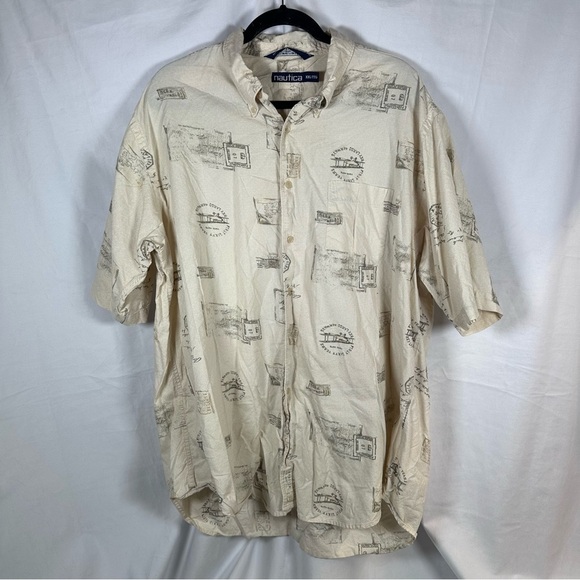 NAUTICAL BUTTON DOWN SIZE(XXL) - Picture 1 of 5